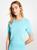 商品Michael Kors | Logo Jacquard Short-Sleeve Sweater颜色TURQUOISE
