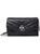 color Black/Rolled Nickel, Tory Burch | Kira Chevron Chain Wallet