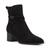 Anne Klein | Women's Moore Almond Toe Booties, 颜色Black Microsuede