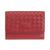 Mancini Leather Goods | Women's Basket Weave Collection RFID Secure Mini Clutch Wallet, 颜色Red