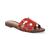 商品第9个颜色Terracotta Red Croco Patent, Sam Edelman | Women's Bay Slip-On Flat Sandals