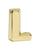 颜色: Gold - L, Moleskine | Initial Gold Plated Notebook Charm