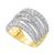 颜色: Gold-Plated Sterling Silver, Macy's | Diamond Multi-Row Crossover Statement Ring (1 ct. t.w.) in Sterling Silver
