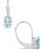 颜色: White Gold, Macy's | Aquamarine (9/10 Ct. T.W.) Leverback Earrings in 10K Yellow Gold or White Gold