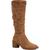 商品Style & Co | Style & Co. Womens August Faux Leather Almond Toe Knee-High Boots颜色Sand Nubuck