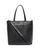 Madewell | The Zip Top Medium Leather Transport Tote, 颜色True Black/Gold
