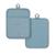 颜色: Fog Blue, KitchenAid | Ribbed Soft Silicone Pot Holder 2-Pack Set, 7" x 9"