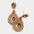 颜色: brown, FASHNZFAB | Crystal Pave Trimmed Teardrop Clip On Earrings