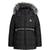 商品第2个颜色Black, Calvin Klein | Little Girls Logo-Waist Hooded Puffer Jacket