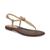 Sam Edelman | Gigi Signet T-Strap Flat Sandals, 颜色Gold Metallic Reptile