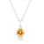 商品第2个颜色white, Nicole Miller | Sterling Silver Round Gemstone Hexagon Pendant Necklace on 18 Inch Chain