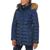 商品Tommy Hilfiger | Women's Faux-Fur-Trim Hooded Puffer Coat, Created for Macy's颜色Navy