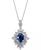 颜色: Sapphire, Macy's | Sapphire (1 ct. t.w.) and Diamond (1/5 ct. t.w.) Pendant Necklace in 14k White Gold (Also Available in Ruby)