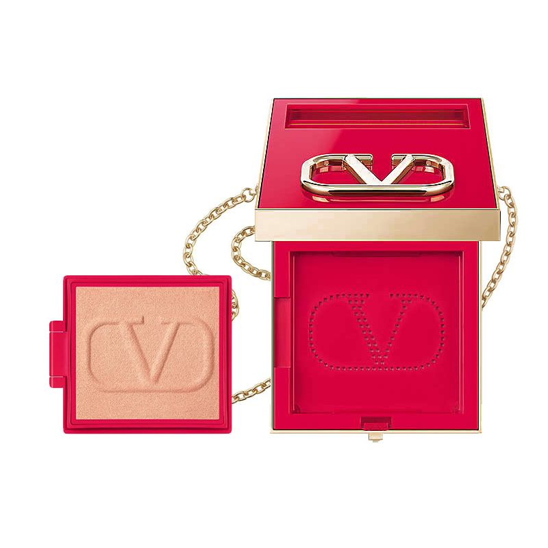 color 米白色（正装）, Valentino | Valentino华伦天奴礼盒彩妆套装高定Go-Clutch大V持妆柔雾仙女盒粉饼14g 替换装 