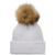 Calvin Klein | Women's Ribbed Furry Pom Pom Hat, 颜色Cream