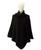 颜色: Black, Michael Kors | Women's Wide-Rib Button Turtleneck Poncho