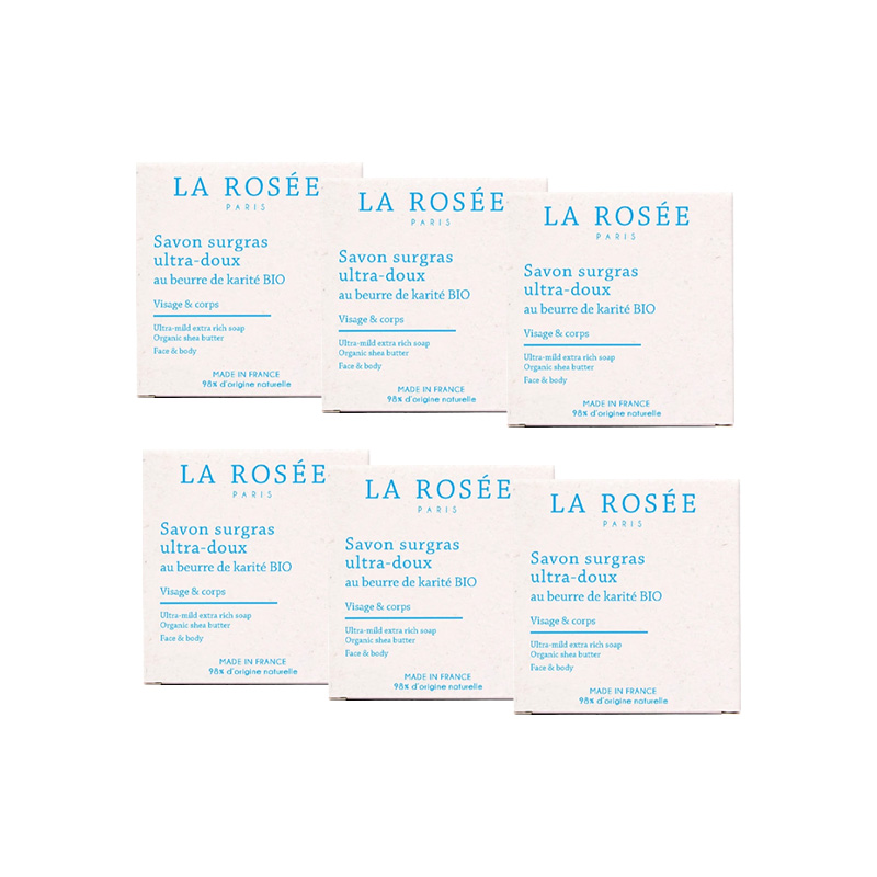 颜色: 600g*6块, La Rosee | La Rosee莱洛诗超温和清洁肥皂 100g 柔软清洁滋养保湿
