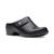 Clarks | Women's Angie Maye Perfed Strapped Comfort Clogs, 颜色Black Leat