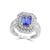 颜色: Tanzanite, Effy | EFFY® Sapphire (1-1/2 ct. t.w) and Diamond (1/2 ct. t.w) Ring in 14K White Gold (Also Available In Tanzanite)