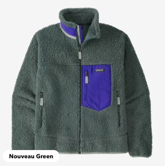 颜色:  Nouveau Green, Patagonia | 男士经典Retro-X抓绒夹克 | Men's Classic Retro-X® Fleece Jacket