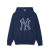 颜色: 藏蓝色, MLB | 【享贝家】ZY-（预售款）MLB 24春季新款 老花印花logo时尚连帽卫衣 男女同款 3AHDM0141