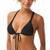 商品Vince Camuto | Crochet Tie-Front Triangle Bikini Top颜色Black