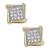 商品Macy's | Diamond Accent Square Stud Earrings in 10k White, Yellow or Rose Gold颜色Yellow Gold