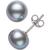 商品第2个颜色Gray, Belle de Mer | Cultured Freshwater Button Pearl (8-9mm) Stud Earrings