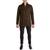 color Olive, Kenneth Cole | Men's Double Breasted Wool Blend Peacoat with Bib