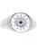 颜色: Silver, Macy's | Cubic Zirconia & Lab Grown Blue Spinel Accent Evil Eye Ring in Sterling Silver