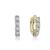 商品第2个颜色Gold, Rachel Glauber | Elegant White Gold Plated Cubic Zirconia Huggie Hoop Earrings
