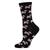 Memoi | Women's Cashmere Blend Crew Socks, 颜色Black Collar Dog
