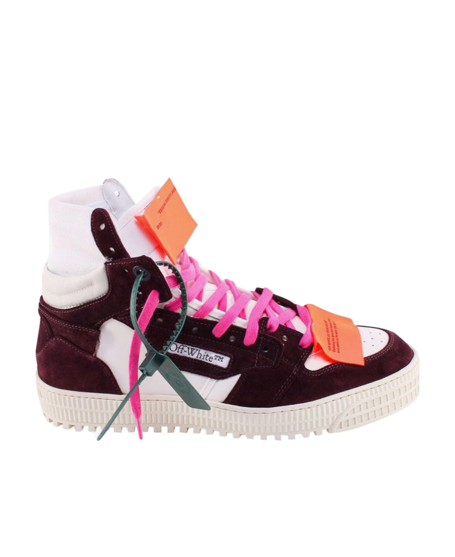 商品Off-White | 条纹鞋底男士板鞋两色OMIA065S22LEA004-（澳门仓发货）颜色粉色鞋带