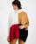 颜色: Glamorous Red, JM Collection | Petite Turtleneck Colorblocked Button-Trim Poncho Sweater, Created for Macy's