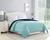 颜色: navy/aqua, Bibb Home | Bibb Home 2-Tone Reversible Down Alternative Comforter - 4 Colors