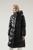 商品Woolrich | Aliquippa Silky Long Down Jacket with a Drawstring Waist颜色Black