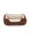 颜色: Brown, Macy's | Happycare Textiles Orthopedic Rectangle Bolster Pet Bed, 25"x21" Super Soft Plush Dog Bed