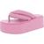 商品Steve Madden | Steve Madden Womens Billion Faux Leather Thong Platform Sandals颜色Pink