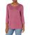 商品Van Heusen | Women's 3/4 Sleeve Knit Top颜色Dry Rose Solid