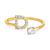 商品第4个颜色D, Giani Bernini | Cubic Zirconia Initial Wrap Ring in 18k Gold-Plated Sterling Silver, Created for Macy's
