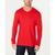 商品第3个颜色Fire, Club Room | Men's V-Neck Long Sleeve T-Shirt, Created for Macy's
