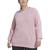 color True Pink/white, Adidas | Plus Size Essentials Three-Stripes Fleece Sweatshirt