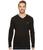 商品Lacoste | Long Sleeve Pima Jersey V-Neck T-Shirt颜色Black
