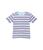 Tommy Hilfiger | Beach Stripe Short Sleeve T-Shirt (Big Kids), 颜色Cerulean