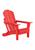 商品第13个颜色Red, Westin Outdoor | Outdoor All-Weather HDPE Folding Adirondack Chair