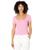 商品U.S. POLO ASSN. | Ribbed Scoop Button Detail T-Shirt颜色Pink Cabana