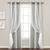 颜色: light gray, Lush Decor | Star Sheer Insulated Grommet Blackout Curtain Panel Set