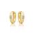 颜色: yellow gold aquamarine, MAX + STONE | 14k White or Yellow Gold Small 2.5MM Round Gemstone Huggie Hoop Earrings