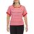 商品Tommy Hilfiger | Tommy Hilfiger Sport Womens Plus Striped Colorblock Pullover Top颜色Scarlet