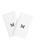 颜色: White M, Linum Home Textiles | Personalized Denzi Hand Towels (Set of 2) in Black Font
